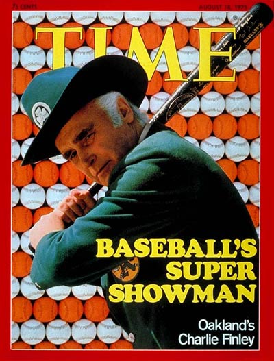 Finley made the cover of Time magazine in August 1975
